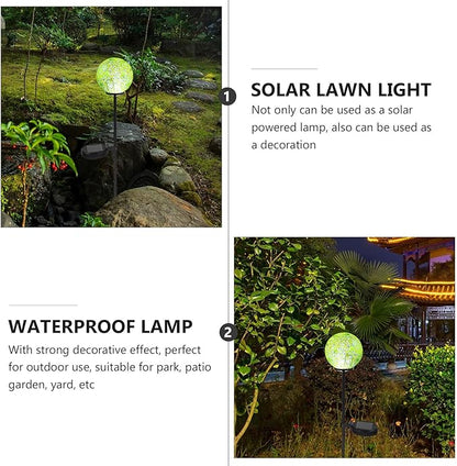 VILLCASE Solar Powered Mosaic Lawn Light Waterproof Outdoor Garden Path LED Yard Lamp Decorative Patio Landscape Lighting