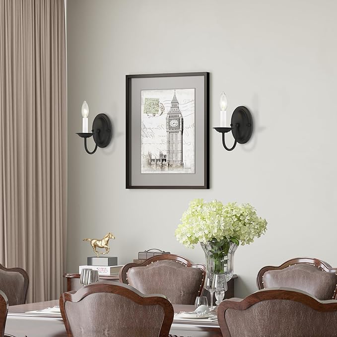 Livex Lighting 4151-04 Home Basics 1 Light Black Wall Sconce