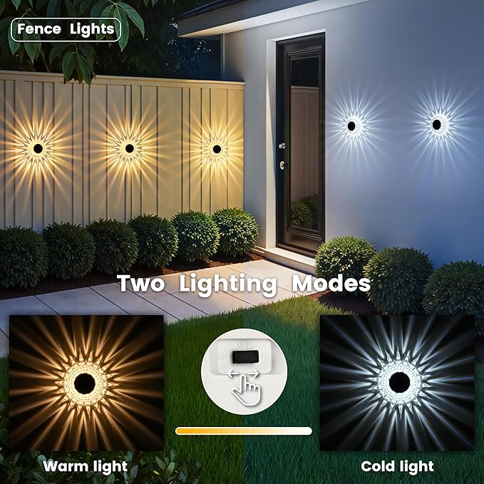 SOLPEX Solar Outdoor Ground Lights, 2 Lighting Models Deck Lights, Solar Powered Backyard Decor, IP67 Waterproof | Lumora