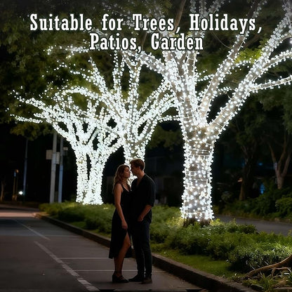 Christmas String Lights (White -Breathing, 25FT), Mini LED String Lights, Waterproof Fairy Lights for Outdoor Indoor Holiday Party Patios Wedding Valentines Day Halloween Xmas Decor