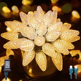 C9 LED Christmas Lights Outdoor, 81 Feet 100 LED String Lights With Timer & 8 Lighting Mode, Waterproof Commercial | Lumora