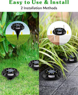 Biling Solar Outdoor Lights Walkway Lights 12 Packs, Bright Solar Ground Lights Uplight Sidelight Waterproof for | Lumora