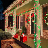 JMEXSUSS 200 LED Red and Green Halloween Lights Outdoor, 66ft Christmas String Lights Indoor Clear Wire Plug in for | Lumora