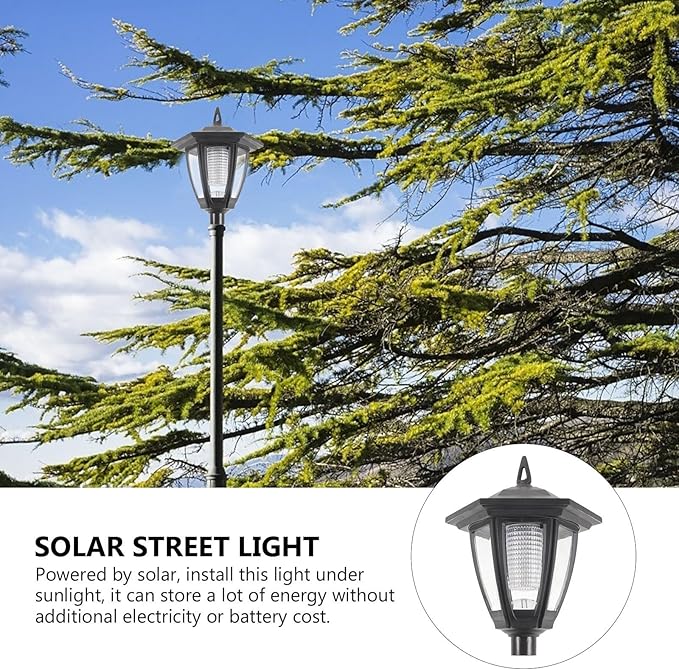 NUOBESTY Solar Path Lights Outdoor Garden Landscape Lamp, Medium Vintage Style LED Solar Powered Lawn Lighting for Yard and Courtyard Decor