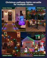C9 Christmas String Lights Outdoor - 25.7 Feet 20 LED Christmas Pathway Lights with 20 Stakes Connectable | Lumora
