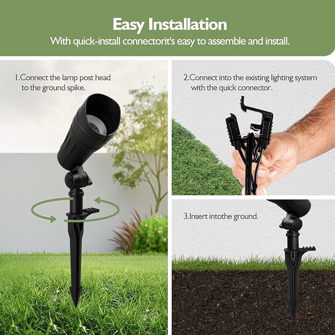 LITFIT Low Voltage LED Spotlights with 35° Beam Angle, 7.5W 410LM 3000K Warm White Outdoor Landscape Lighting, CRI | Lumora