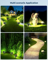 2 Packs Solar Spot Lights Outdoor, 64 LED 3000K Solar Lights Outdoor, IP67 Waterproof, Adjustable Brightness Dusk | Lumora
