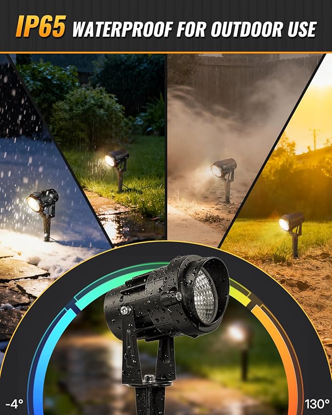 6W 700LM Low Voltage Landscape Lighting, 12V AC/DC 3000K Warm White LED Low Voltage Landscape Lights, IP65 | Lumora