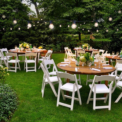 Brightech Ambience Pro Solar Powered LED Outdoor String Lights - 27 Ft Commercial Waterproof Patio Lights with Edison Bulbs - Durable String Lights for Outside, Backyard, Porch - 1W, Warm White