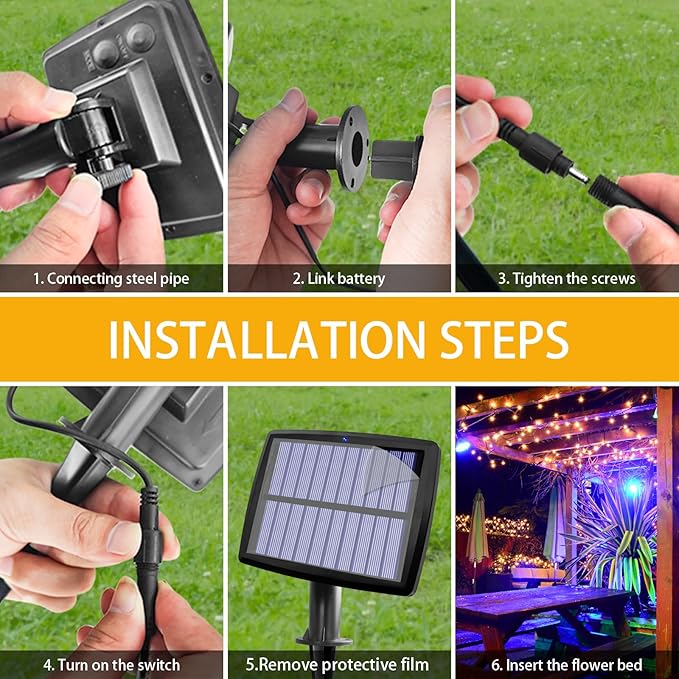 AVEKI Solar Pond Spotlights, 12 LED Solar Underwater Lights with Dual Head Waterproof Submarine Landscape Spotlight | Lumora