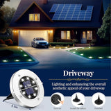 SOLPEX Solar Ground Lights, 16 Pack Solar Lights Outdoor Waterproof, 8 LED Solar Powered Landscape Lighting for | Lumora