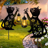 Cat Outdoor Solar Lantern Waterproof, Birthday Gifts for Christmas Women Mom, Solar Hanging Lights with Butterfly | Lumora