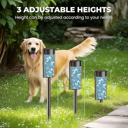 8 Pack Solar Pathway Lights Outdoor Waterproof Sea Waves Japanese Style Solar Garden Lights LED Landscape Lighting for Yard Walkway Lawn Garden Decor
