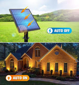 APONUO Metal Solar Spot Lights Outdoor with 9.8ft Cable Solar Powered Landscape Lighting Low Voltage IP65 | Lumora