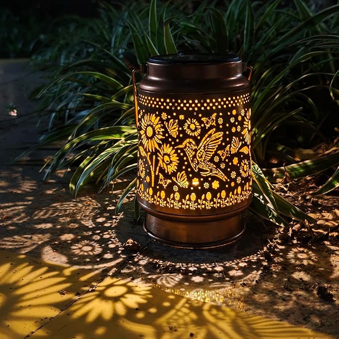 Hummingbird Solar Light Outdoor Waterproof Hanging, Hummingbird Garden Decoration Metal led Solar Light, Suitable | Lumora