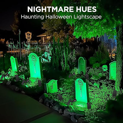 InnoGear Solar Lights Outdoor Waterproof Christmas Halloween Solar Garden Light for Outside Yard Landscape Lighting Pathway Spot Lights Spotlight Wall Light Auto On/Off, 2 Pack (Red and Green Light)
