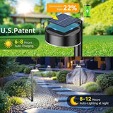 12 Pack Solar Pathway Lights Outdoor, 12 Brighter LED Solar Lights Outdoor Waterproof, Up to 12 Hrs Modern Path | Lumora