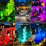 Halloween Solar Color Changing Lights Outdoor 7 Lighting Modes Waterproof IP65 Multicolor Landscape Spotlights | Lumora