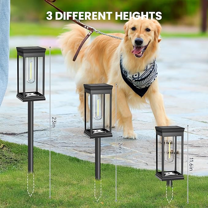 Upgraded Square Solar Pathway Lights Outdoor - 8 Pack, IP65 Waterproof & Super Bright, Auto On/Off Warm White LED | Lumora