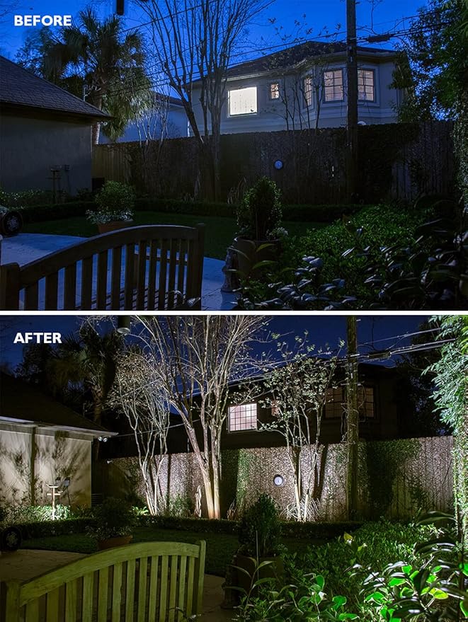 Gen2 Outdoor LED Landscape Light - 50W MH Equal, Waterproof, 15W, 1370 Lumen, 3000K Warm White - Backyard Walkway Security Light, 1/2" Knuckle Mount, 120-277V, 5 Year Warranty