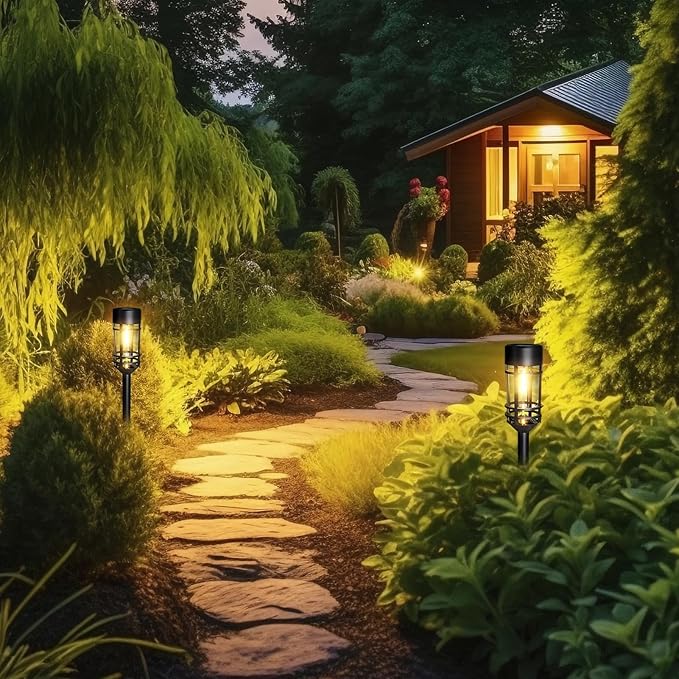 Solar Pathway Lights, Solar Pathway, Outdoor, Decorative Lamp Driveway Decoration For Patio, Walkway, Lawn Powered