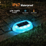 AGPTEK RGB Solar Deck Lights with Remote Control 12 Pack, One-Click Sync Group Control & 10 Light Modes & RGB | Lumora