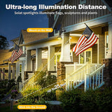 Solar Spot Lights Outdoor, 4 Modes/1 Pack Solar Spotlights Waterproof, 180° Adjustable Powered Landscape Lights | Lumora