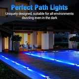 Quntis Solar Deck Lights Outdoor Waterproof 12 Pack Driveway Light, Solar Dock Lights IP65 LED Warning Step Light | Lumora
