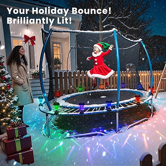 Solar Christmas Fence Lights Outdoor Decor, Waterproof Patio Lights with RGB Color Changing for Holiday & Halloween | Lumora