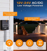CLOUDY BAY [6 Pack] 3CCT Low Voltage LED Deck Lights Outdoor,2700K/3500K/5000K Selectable,Landscape Step Stair | Lumora