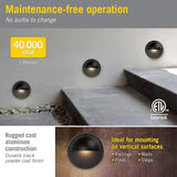 Armacost Lighting 4" Surface Mount LED Step Rail Deck Light 431000 - Outdoor Path Light | Lumora