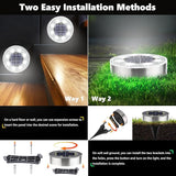 Mulit-Purpose Solar Ground Lights Outdoor - 8 Pack IP68 Waterproof Solar Powered Deck Lights Outdoor Landscape | Lumora