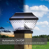 Solar Post Lights | Waterproof Outdoor Cap Lights for 4 x 4 Wooden Posts, Deck, Patio Garden Décor or Fence | Warm | Lumora