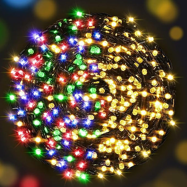 AmyHomie Color Changing Halloween Lights, 108Ft 300LED Warm White&Multicolor Christmas String Lights, 8 Modes | Lumora