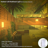 LIT-PaTH LED Bulkhead Light, Exterior Wall Light Fixture, 12.5W, 950 Lumen, 3000K Warm White, Aluminum, Outside | Lumora