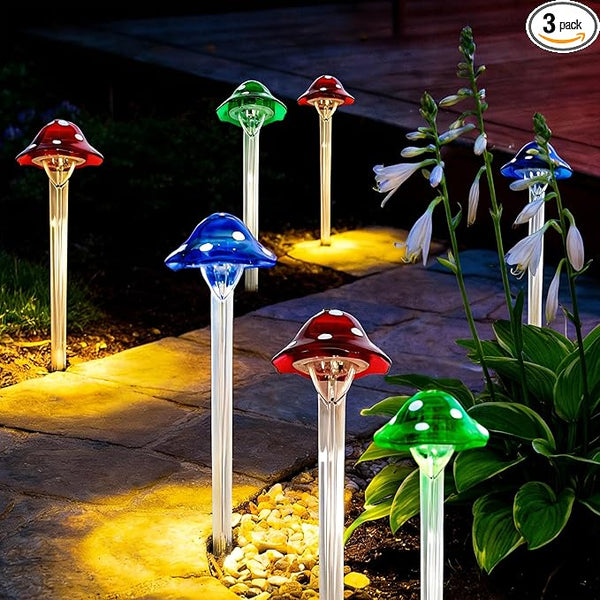 Solar Mushroom Ambience Lamp IP55 Rating, Plug-in Free Automatic Lighting, Easy Installation, Gently Illuminates | Lumora