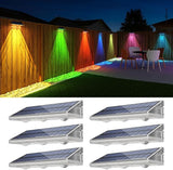 YiLaie Solar Fence Lights Outdoor - Warm White & RGB 6 Color, Solar Lights Outdoor IP67 Waterproof, Garden Lights | Lumora