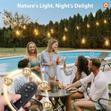 addlon 54FT(48FT+6) Solar String Lights Outdoor Waterproof with USB Port & Remote Control Solar Patio Lights for | Lumora