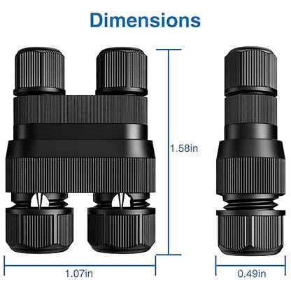 SUNVIE Low Voltage Wire Connector Fastlock2 Landscape Lighting Wire Connectors Waterproof Low Voltage Connector 12-18 Gauge Landscape Wire Connectors for Garden Light Pathway Lights, 8 Pack