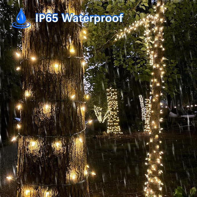 71 FT 140 LED Warm White Christmas Lights Outdoor- 2 Pack M5 LED Christmas Lights Outdoor Waterproof, Warm White | Lumora