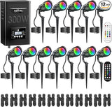 HIBOITEC RGBW Low Voltage Landscape Lighting 12W with 300W Transformer Remote Connectors Spotlights Landscape | Lumora