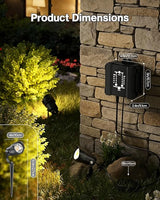 HIBOITEC Low Voltage Landscape Lighting 12W with Connectors 100W Transformer - Outdoor Security Flood Light | Lumora