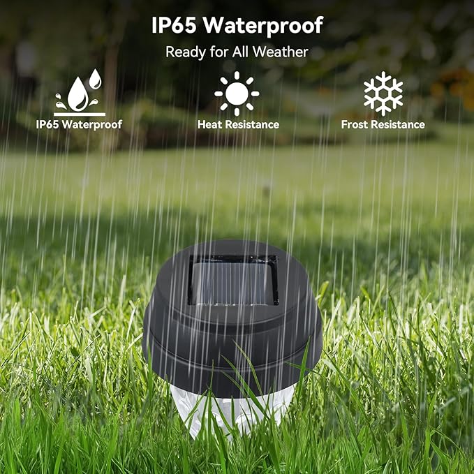 ELUTENG Solar Ground Lights 8 Pack Solar Lights Outdoor Waterproof Auto On Off Solar Garden Lights Landscape Lighting for Outside Patio Pathway Yard Lawn Driveway Deck Step Walkway, Colorful Lanterns