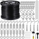BLIKA String Light Hanging Kits, 500FT Coated Stainless Steel 304 Wire Rope, Outdoor Light Guide Wire, Globe String | Lumora
