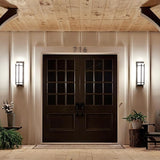 Kichler Camden 22.5" 2 Light Outdoor Wall Light with Opal Etched Glass in Anvil Iron | Lumora