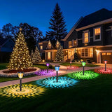 8Pack Solar Pathway Lights Outdoor Waterproof, Multicolor & Warm White Changing LED Solar Lights Christmas | Lumora