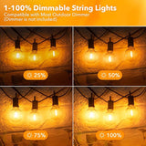 Brightown LED Outdoor String Lights Patio Lights 100FT with 104 LED Bulbs, Shatterproof Weatherproof Commercial | Lumora