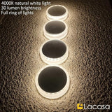 Lacasa Solar Deck Lights Outdoor Waterproof LED Solar Step Lights Driveway Lights, White 4000K, for Garden Yard | Lumora