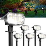 GIGALUMI Solar Spot Lights Outdoor Waterproof 6 Pack Cool White IP65, 63 LED 3 Lighting Modes Spotlights for Yard | Lumora