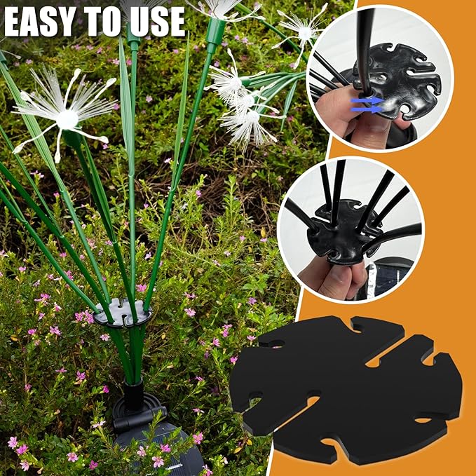 SIOTMERA 12Pcs Solar Light Separators Accessories for Adjusting Branches, 8 Holes 1.7” x 0.15” Garden Light | Lumora